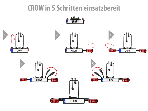 Fahrradträger CROW, teilweise vormontiert 