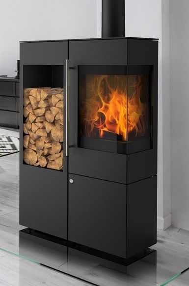 Olsberg Kaminofen IPALA SMART Compact 5KW mit Regal Links Mod.2021