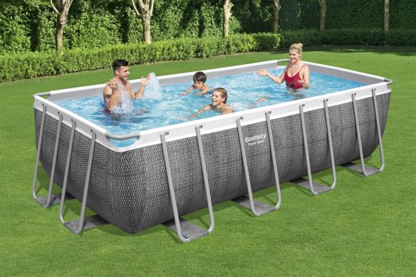 Bestway 56991-21 Power Steel™ Frame Pool, 488 x 244 x 122 cm, Komplett-Set