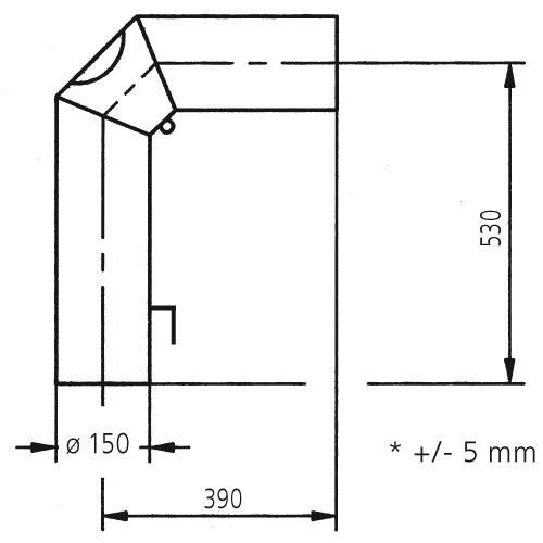 Rohrset Standard 150 mm Stahl Schwarz