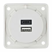 USB-Steckdose 230 V, weiß 