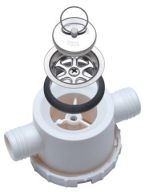 Ablaufarmatur doppelt, mit abschraubbarem Siphon, Ablauf ø 25 mm 41 481