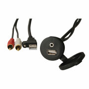 USB/AUX-Verlängerung 2 m mit Einbaubuchse