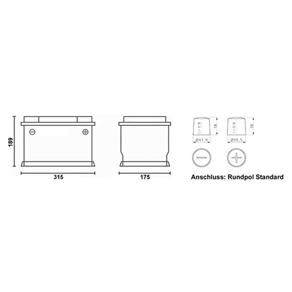 Lithium Batterie Standard, 100 Ah