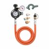 GOK Camping Gasregler-Schlauchleitung Set mit Manometer GOK Camping Gasregler-Schlauchleitung Set mit Manometer