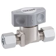 Drehgriff-SSV mit Sicherheitsabsperrventil vernickelt, bds. RVS 10 311/484