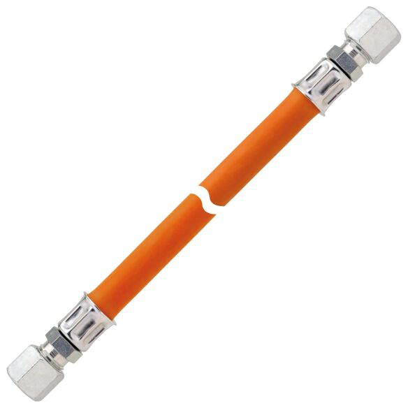 Gas-Hochdruckschlauchleitung 10 bar bds. RVS 8 x 2000