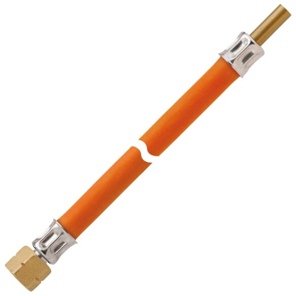 Gas-Mitteldruckschlauchleitung 10 bar G 1/4 LH-ÜM x RST 8 x 600 MS
