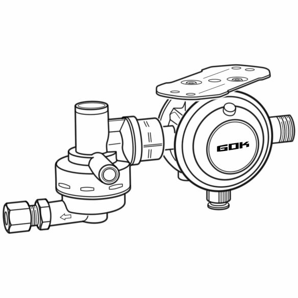 Sicherheits-Gasdruck-Regelanlage Caramatic DriveOne, horizontal, 50 mbar
