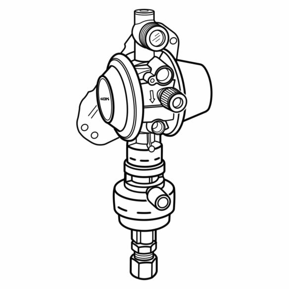 Sicherheits-Gasdruck-Regelanlage Caramatic DriveOne, vertikal, 30 mbar