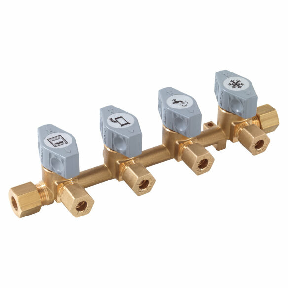 Verteilerblock Marine, RVS 8 x 4 x RVS 8