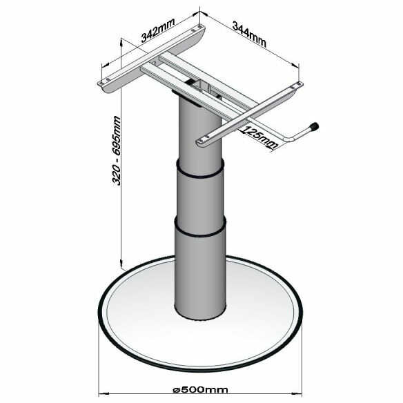 Freistehendes Liftgestell