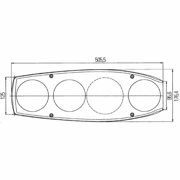 Heckleuchte Caraluna II Plus Chromium