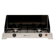 HPV Edelstahl 2-Flamm Gaskocher Tango mit ZS, 5 kW 310/651
