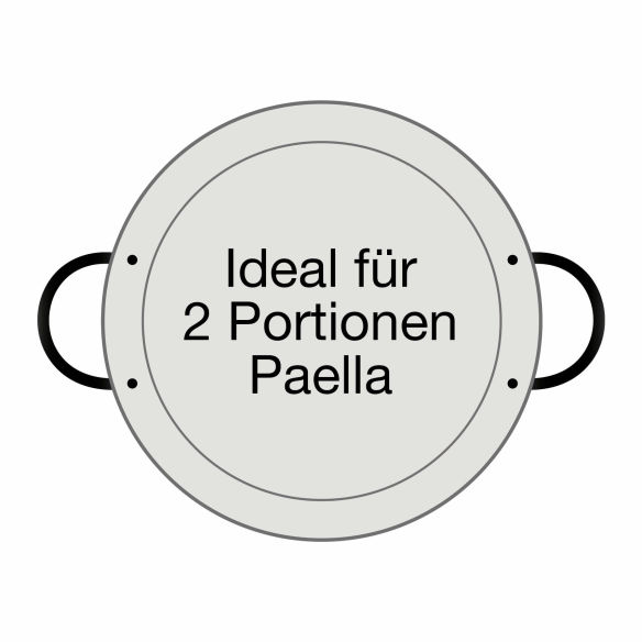 Paella-Pfanne Stahl poliert Ø 26 cm