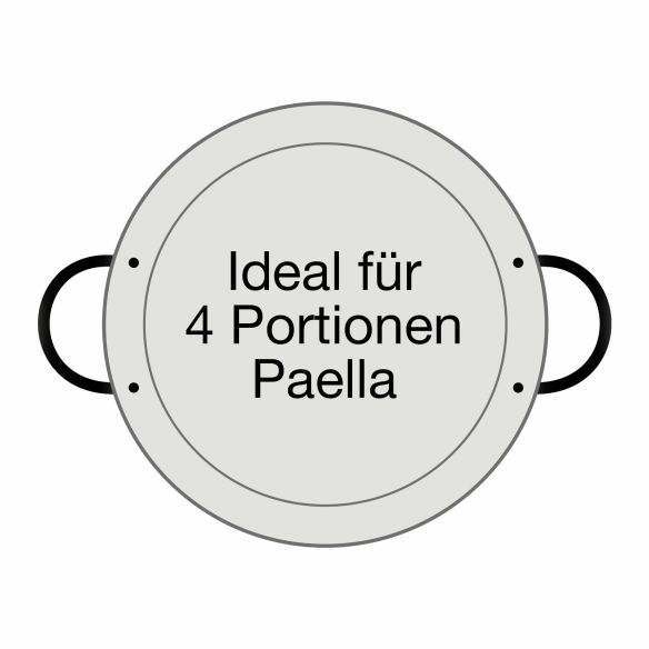 Paella-Pfanne Stahl poliert Ø 30 cm