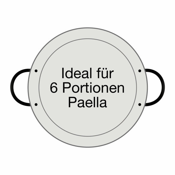 Paella-Pfanne Stahl poliert Ø 34 cm