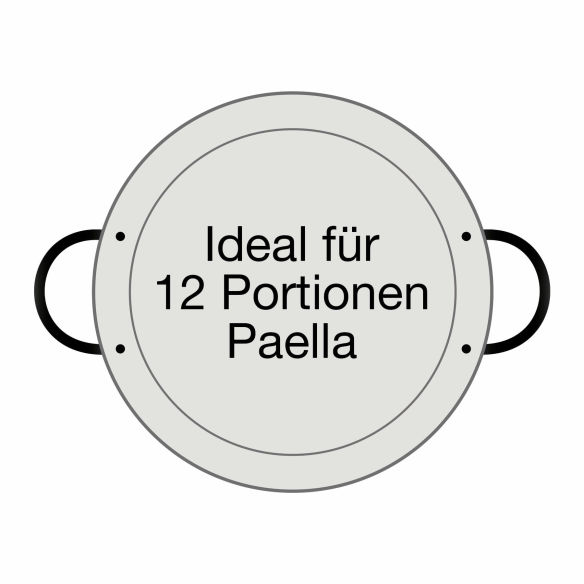 Paella-Pfanne Stahl poliert Ø 46 cm