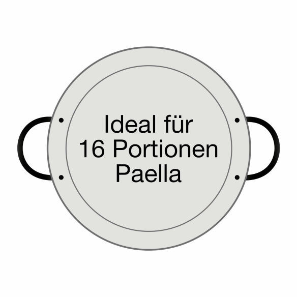 Paella-Pfanne Stahl poliert Ø 55 cm