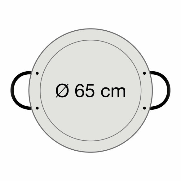 Paella-Pfanne Stahl poliert Ø 65 cm