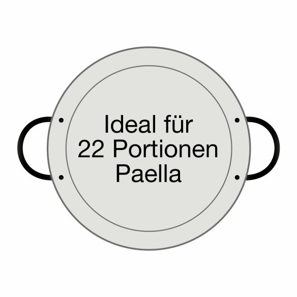 Paella-Pfanne Stahl poliert Ø 65 cm