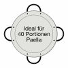 Paella-Pfanne Stahl poliert Ø 80 cm mit 4 Griffen 