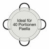 Paella-Pfanne Stahl poliert Ø 80 cm mit 4 Griffen 