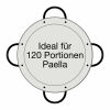 Paella-Pfanne Stahl poliert Ø 115 cm mit 4 Griffen