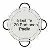 Paella-Pfanne Stahl poliert Ø 115 cm mit 4 Griffen