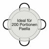 Paella-Pfanne Stahl poliert Ø 130 cm mit 6 Griffen