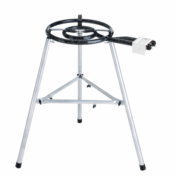 Paella-Grill-Set 1 Gusspfannen 40cm mit Zündsicherung - Gastro-/Catering-Ausführung