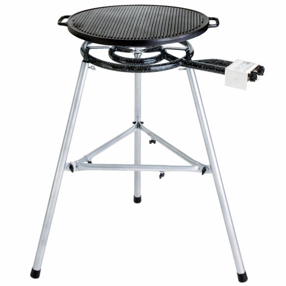 Paella-Grill-Set 3 Gussgrillplatten 3 mit Zündsicherung