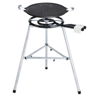 Paella-Grill-Set 1 inkl. Grillplatte aus Gusseisen mit Zündsicherung - Gastro-/Catering-Ausführung - 105501z