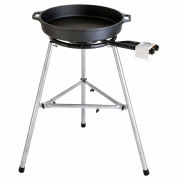 Paella-Grill-Set 1 Gusspfannen 40cm mit Zündsicherung - Gastro-/Catering-Ausführung