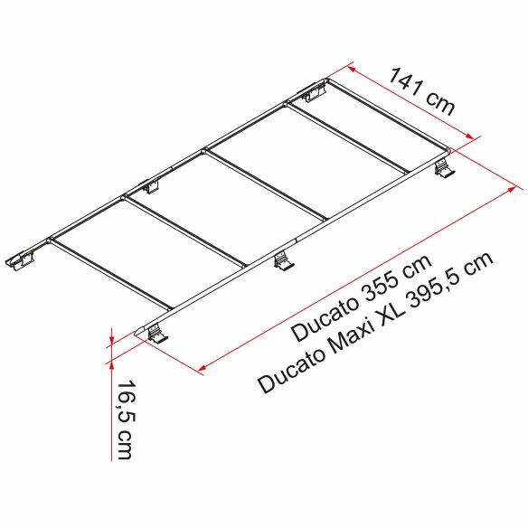 Dachreling Roof Rail Ducato Maxi XL