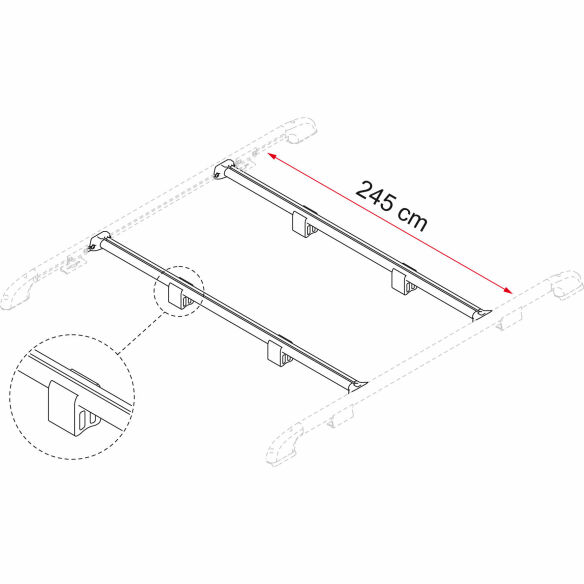 Tragestange Fixing Bar Rail