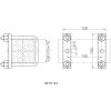 Klemmhalter mit Befestigung an 70 mm Vierkantrohr