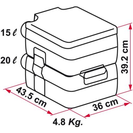 Tragbare Toilette BI-POT 39