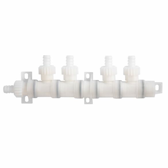 Verteilerblock 4-fach mit Muttern Verteilerblock 4-fach mit Muttern