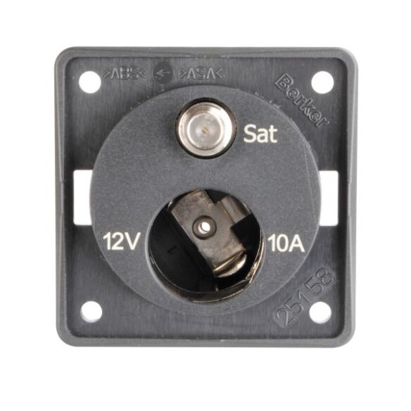 Steckdose 12 V/SAT, anthrazit