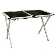 Yaccu Hochwertiger ALUMINIUM-Rolltisch 110 x 70 x 70 cm mit Ablagenetz   11010017