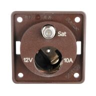 Steckdose 12 V/SAT, braun 321/266