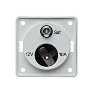 Steckdose 12 V/SAT, weiß matt 321/268