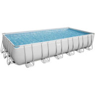 Bestway 56475 Rechteckiger Aufstellpool Power Steel 732x366x132 cm Pool 56475 