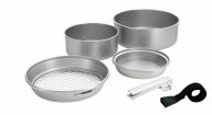 Trekking-Geschirrset Aluminium, 6-teilig 551/185