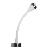 COB LED Flexi Leseleuchte - Soft-Touch, Weiss  2.1A USB Steckdose und Schalter - 3.200 °K - 1,5W 320/556
