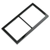 Abdeckrahmen schwarz hochglänzend, 2-fach 321/172