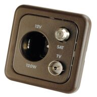 Kombi-Steckdose, braun 321/108