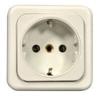 Schuko ohne Deckel, hellgrau 321/101