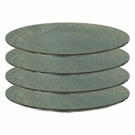 Koziol Geschirrserie Organic Essteller ø 26 cm, 4er-Set, grau 551/254